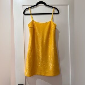 Susana Monaco yellow sequin dress